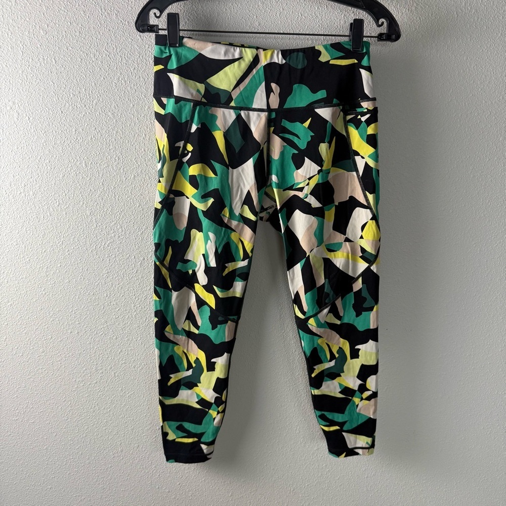 Sweaty Betty Power 7/8 Workout Leggings Green Camo Figure Casual Women’s 8-10 - Picture 2 of 11